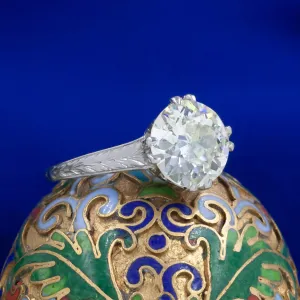 3 Carat Old European Diamond Solitaire c1910