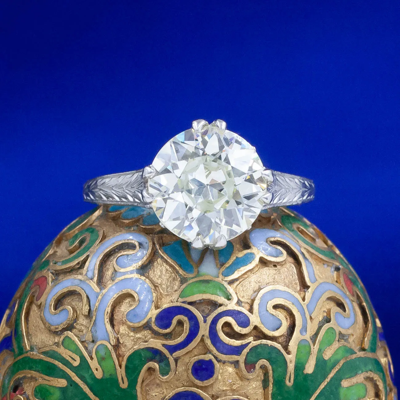 3 Carat Old European Diamond Solitaire c1910