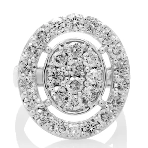 3 cttw Diamond Classic Oval Engagement Rings in 14K White Gold