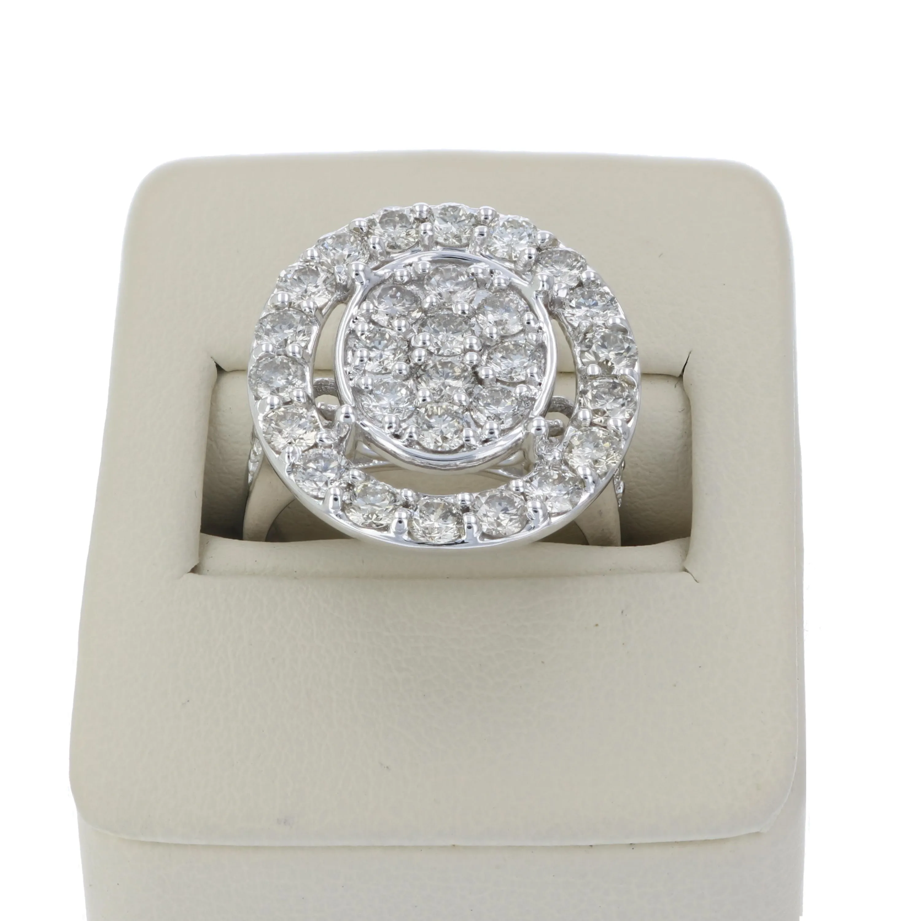 3 cttw Diamond Classic Oval Engagement Rings in 14K White Gold