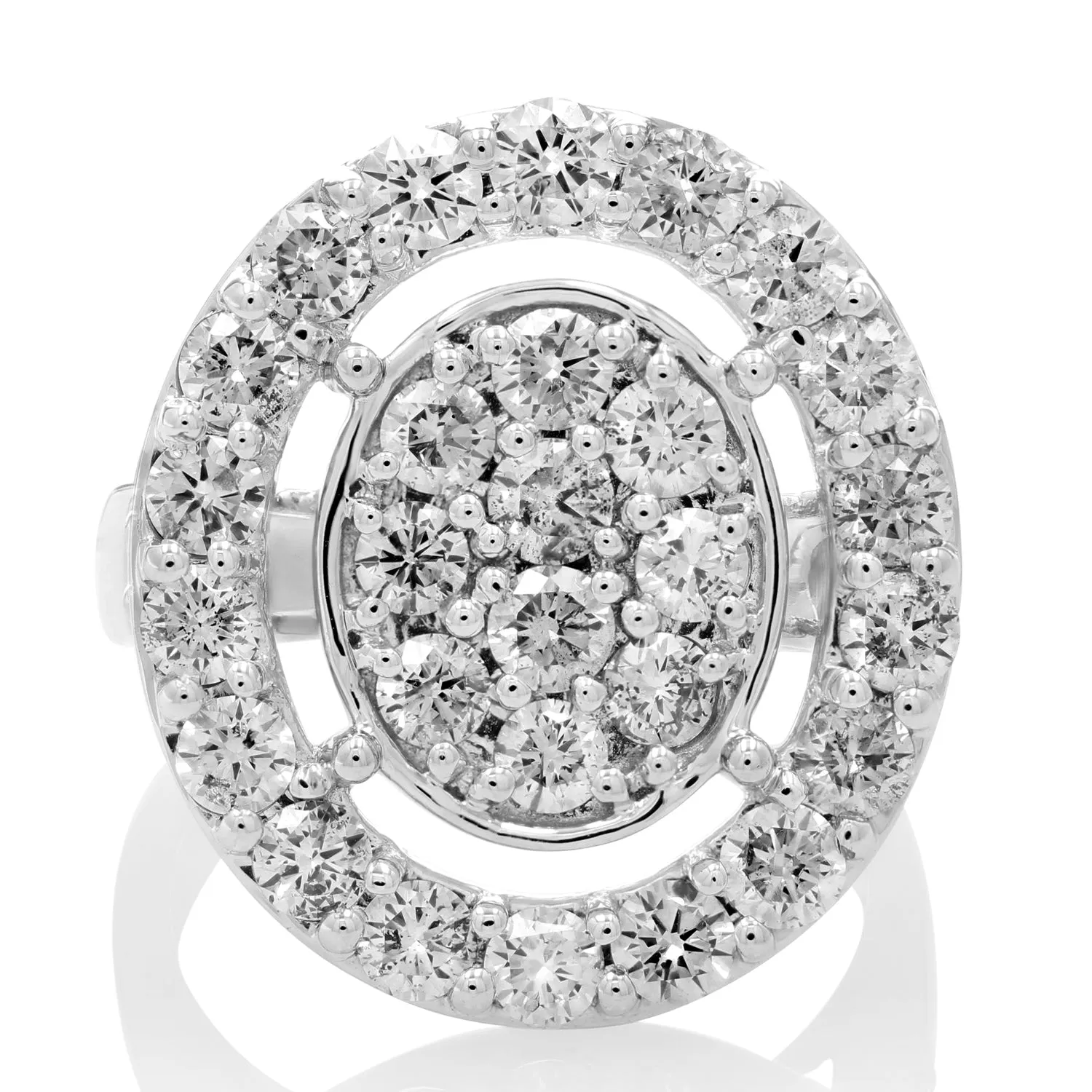 3 cttw Diamond Classic Oval Engagement Rings in 14K White Gold
