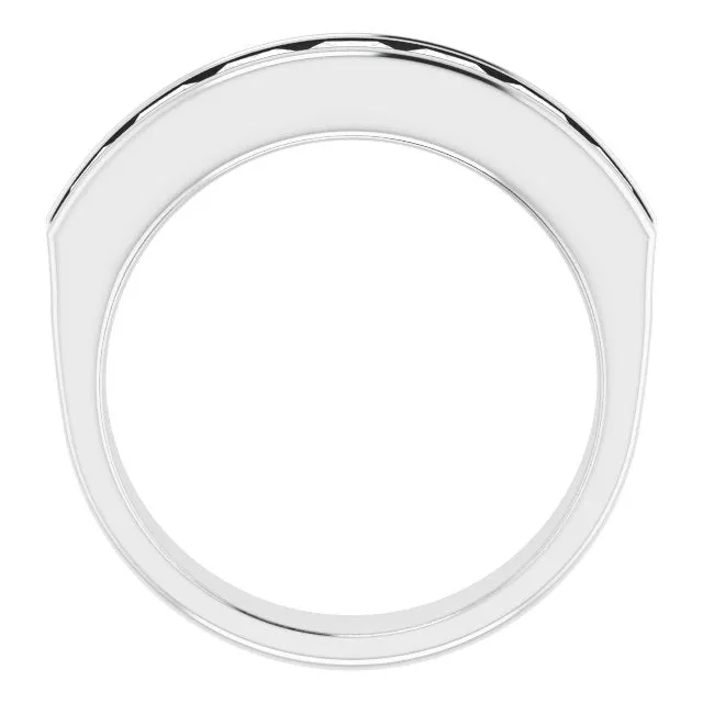 3.0 ctw Channel Set Princess Diamond Men's Ring