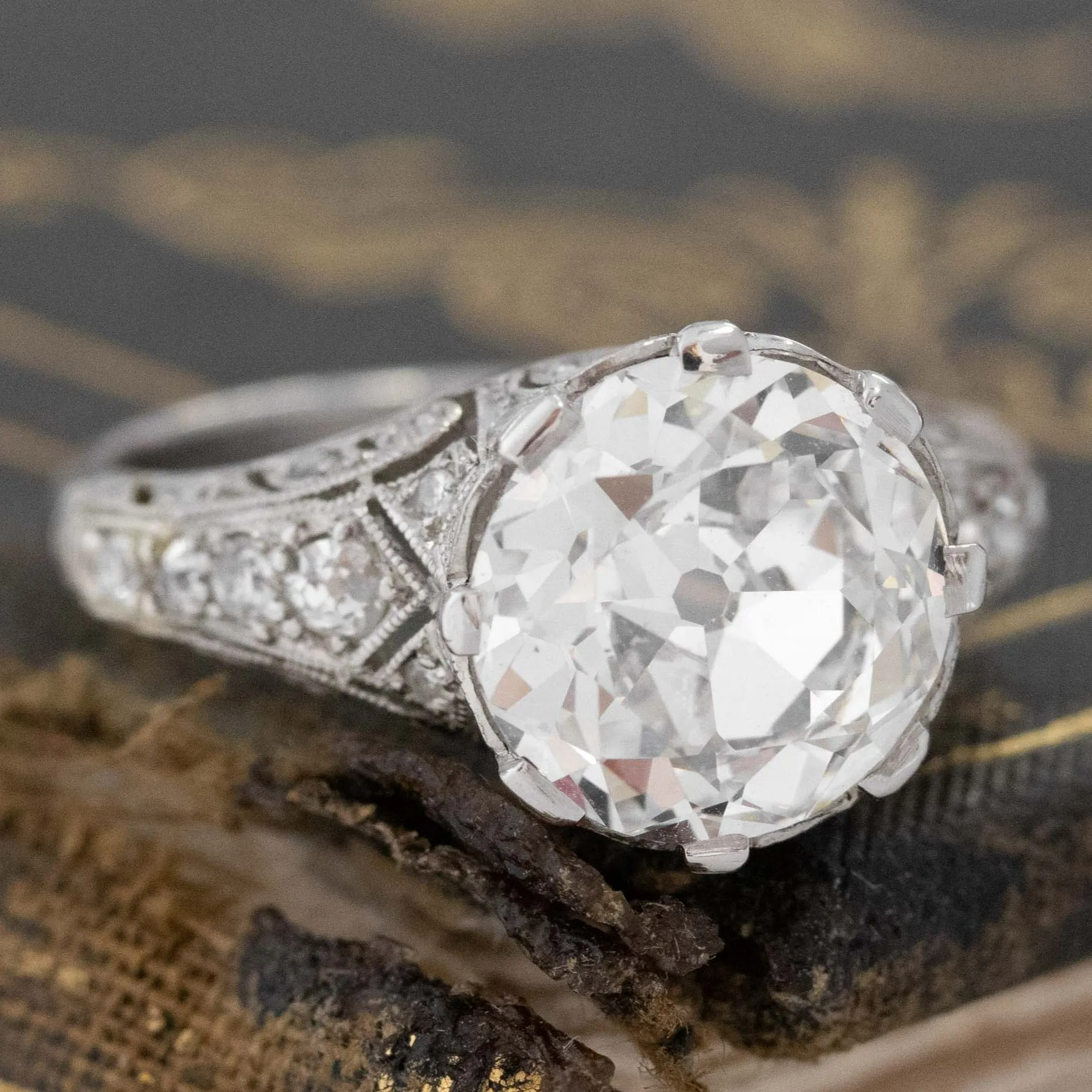 3.01ct Old European Cut Diamond Solitaire, GIA G VS2
