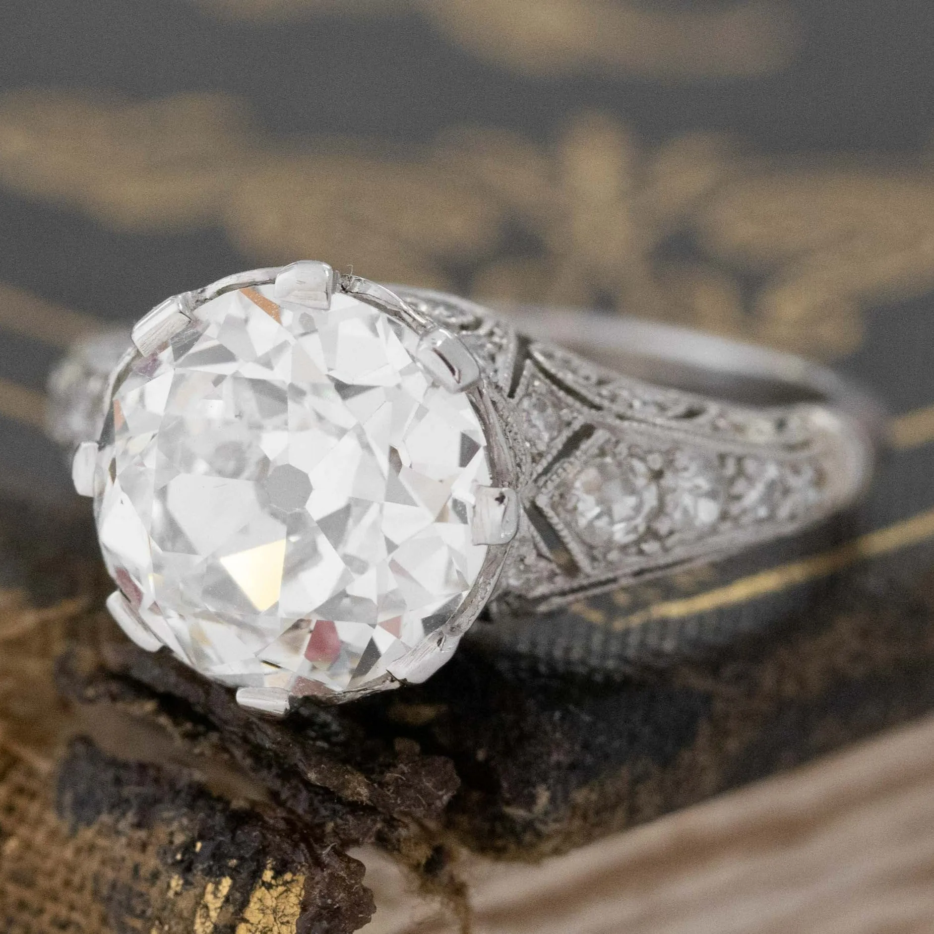 3.01ct Old European Cut Diamond Solitaire, GIA G VS2