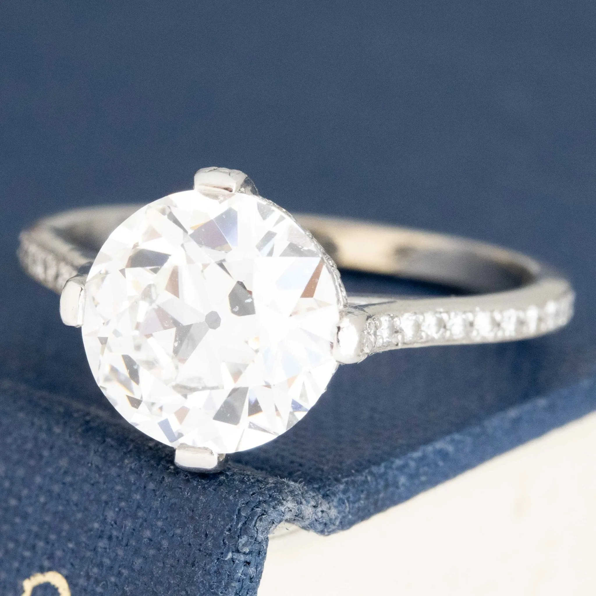3.19ct Old European Cut Diamond Solitaire, GIA F SI