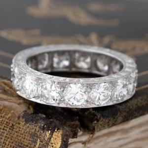 3.30ctw Antique Old European Cut Diamond Eternity Band