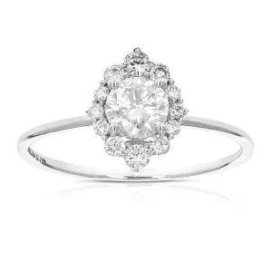 3/4 cttw Lab Grown Diamond Engagement Rings in 14K White Gold