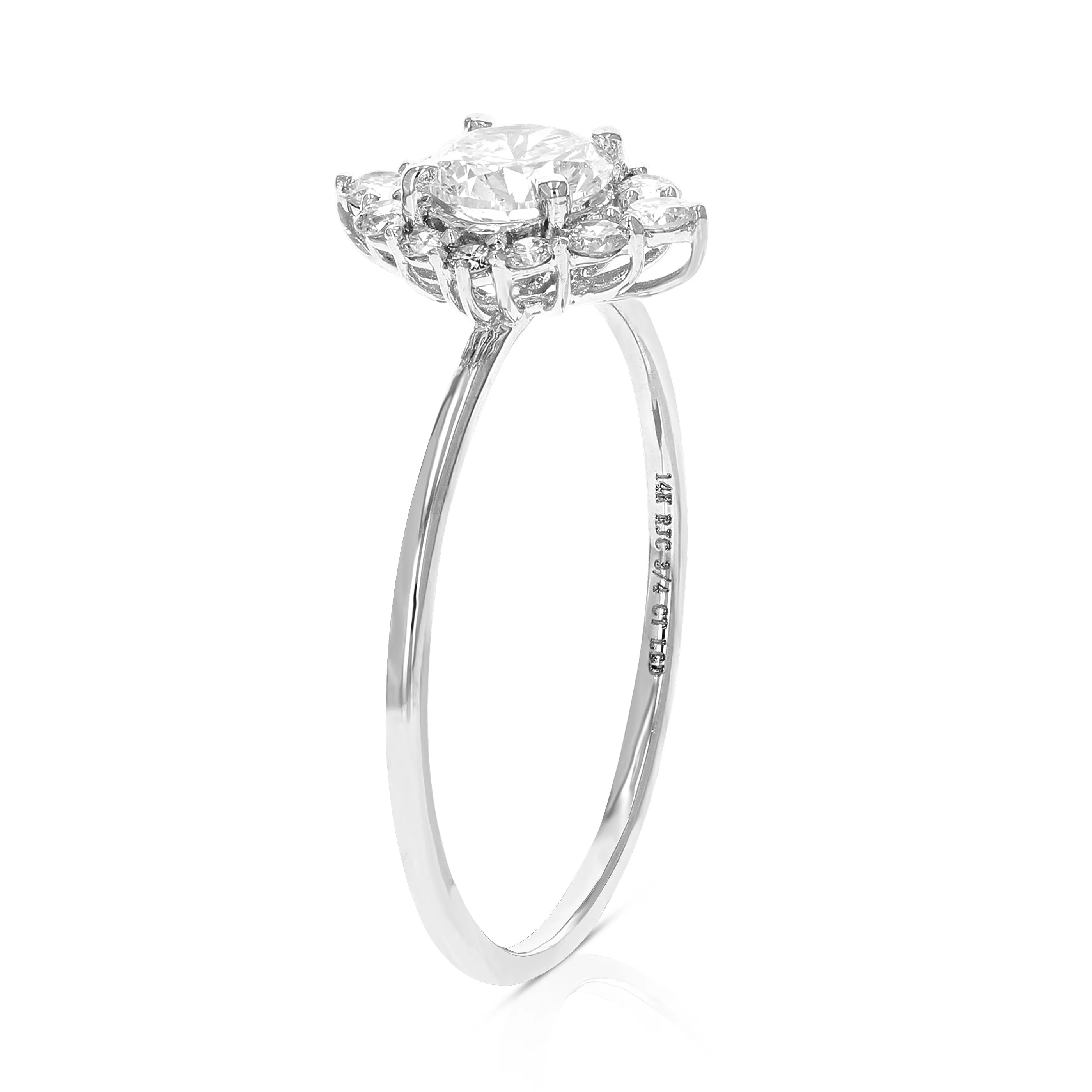 3/4 cttw Lab Grown Diamond Engagement Rings in 14K White Gold