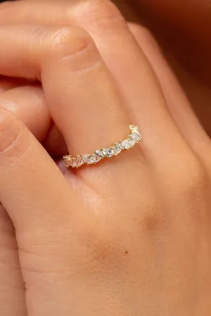 3.6mm Offset Pear Lab Diamond Ring