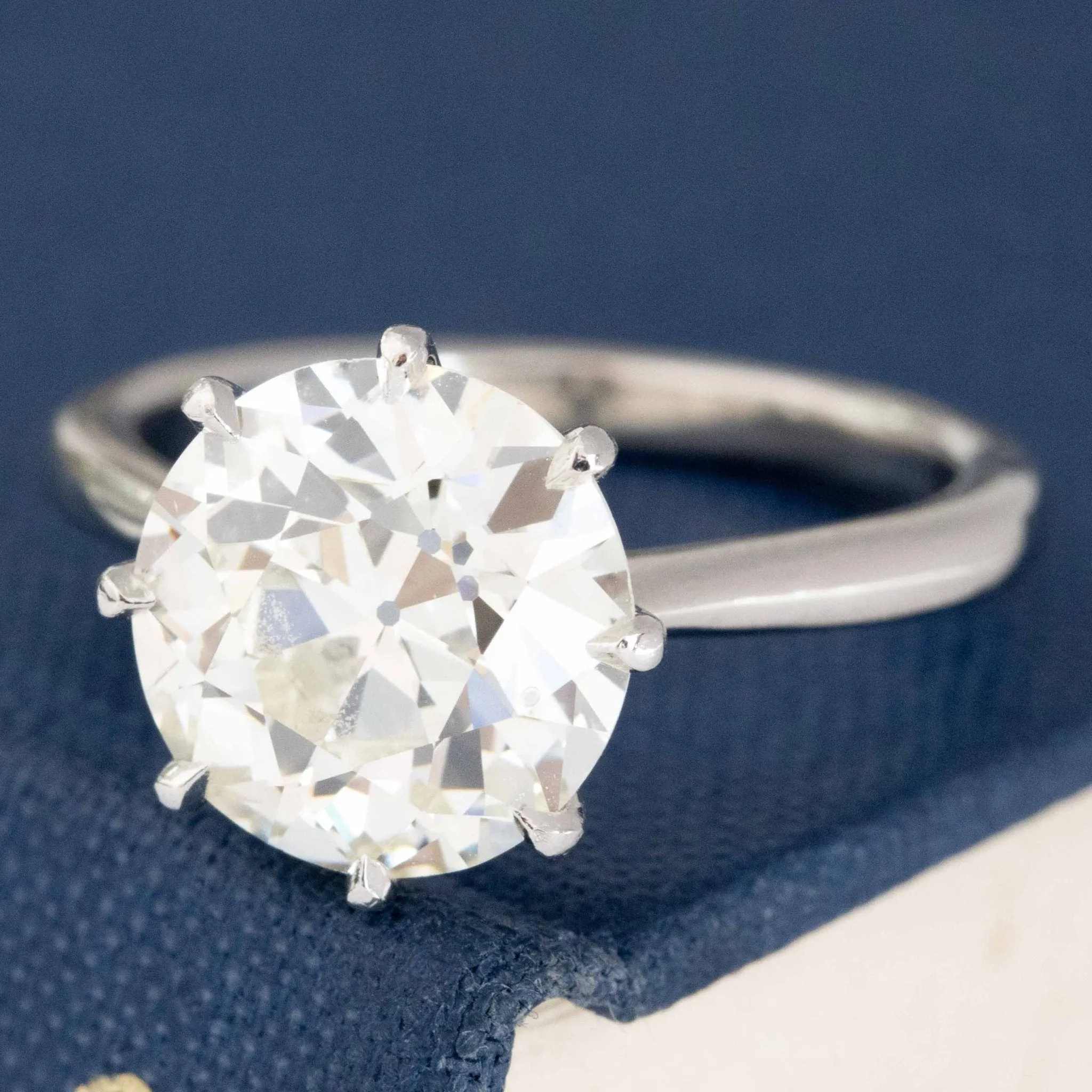 4.03ct Old European Cut Diamond Solitaire, GIA L VVS2