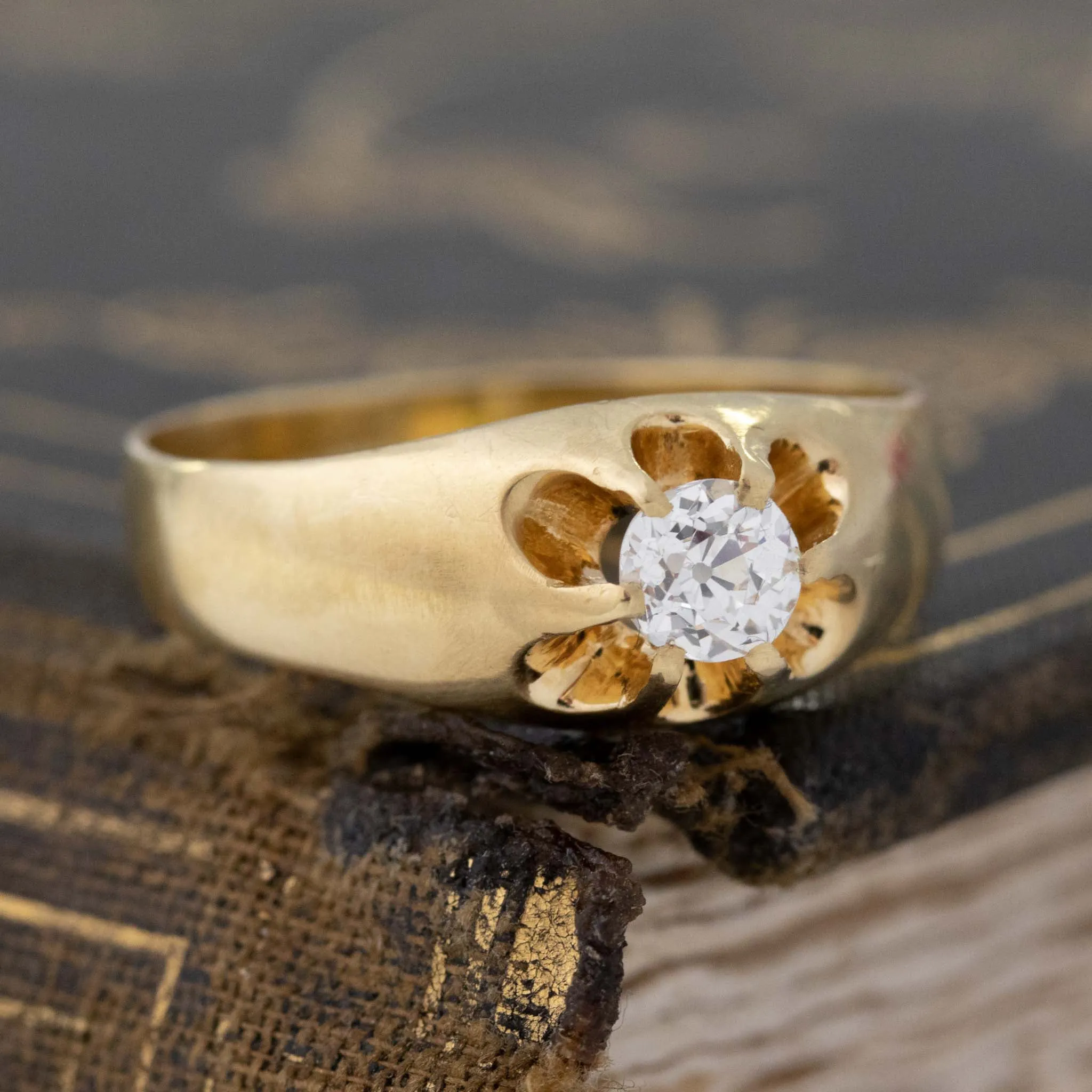 .40ct Old European Cut Diamond Belcher Ring