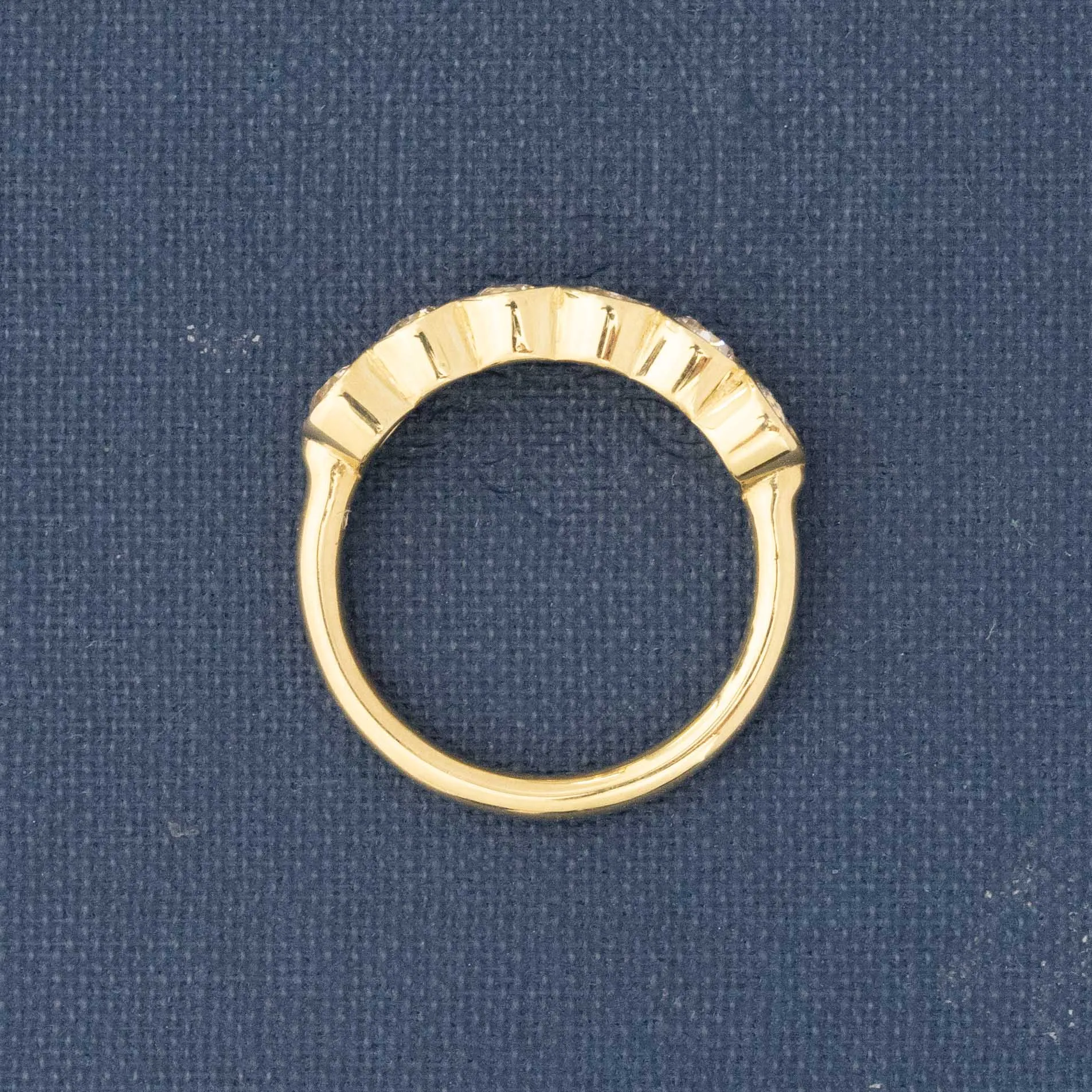 .52ctw Old European Cut Diamond Half-Bezel Band