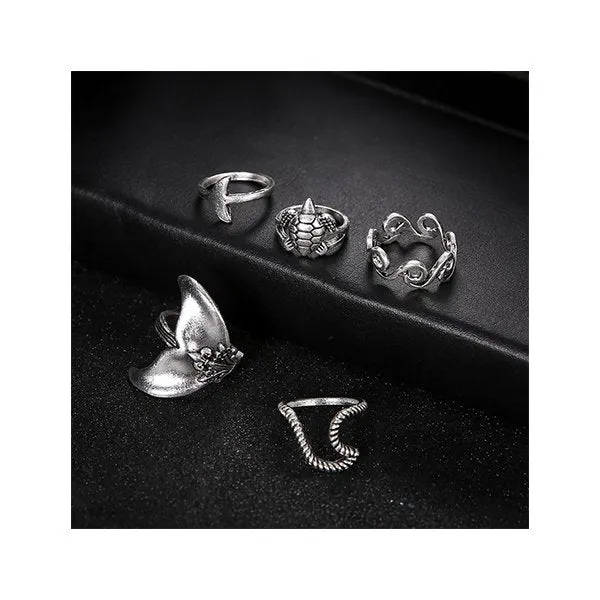 5pcs/set Ocean Rings