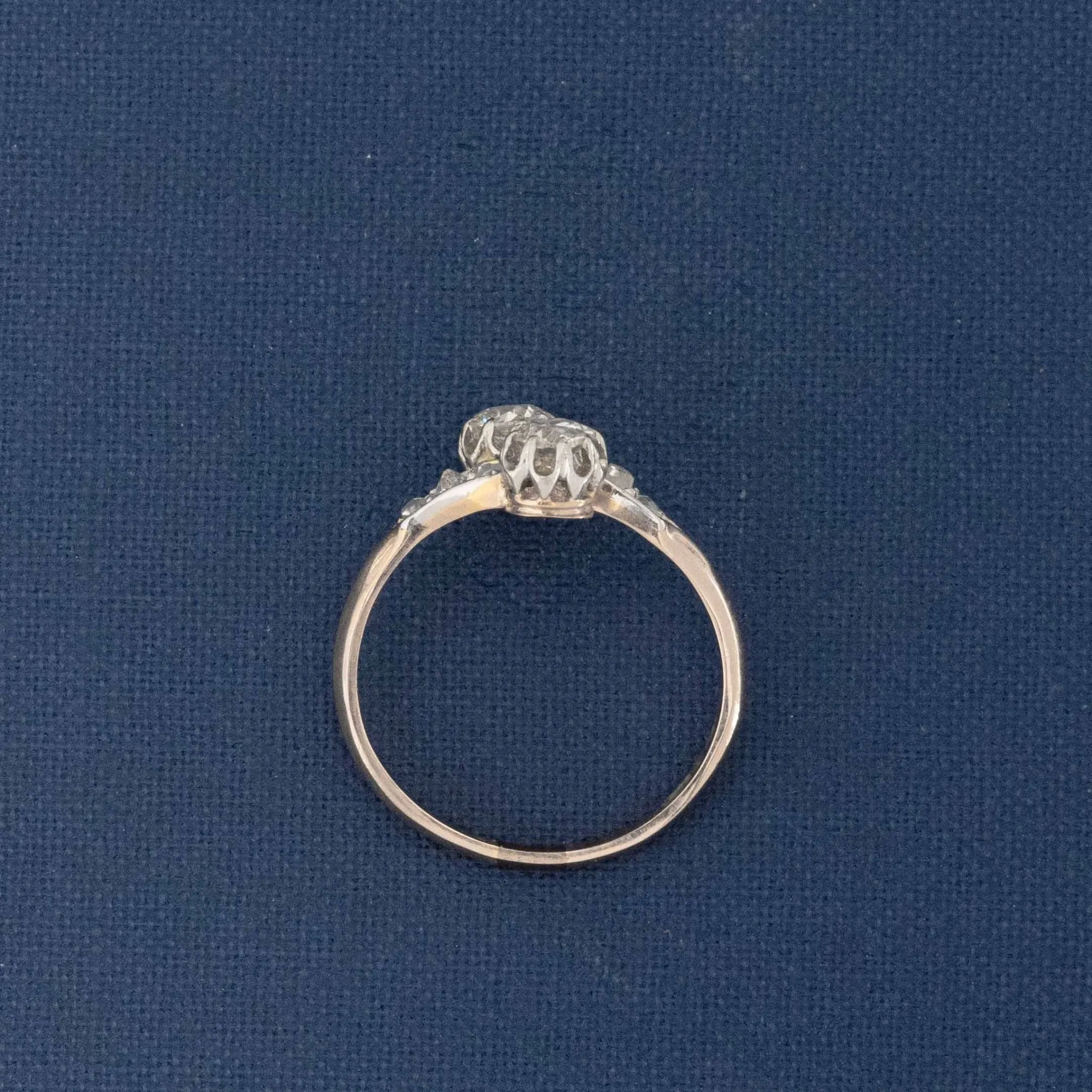 .61ctw Antique Old European Cut Diamond Toi et Moi Ring