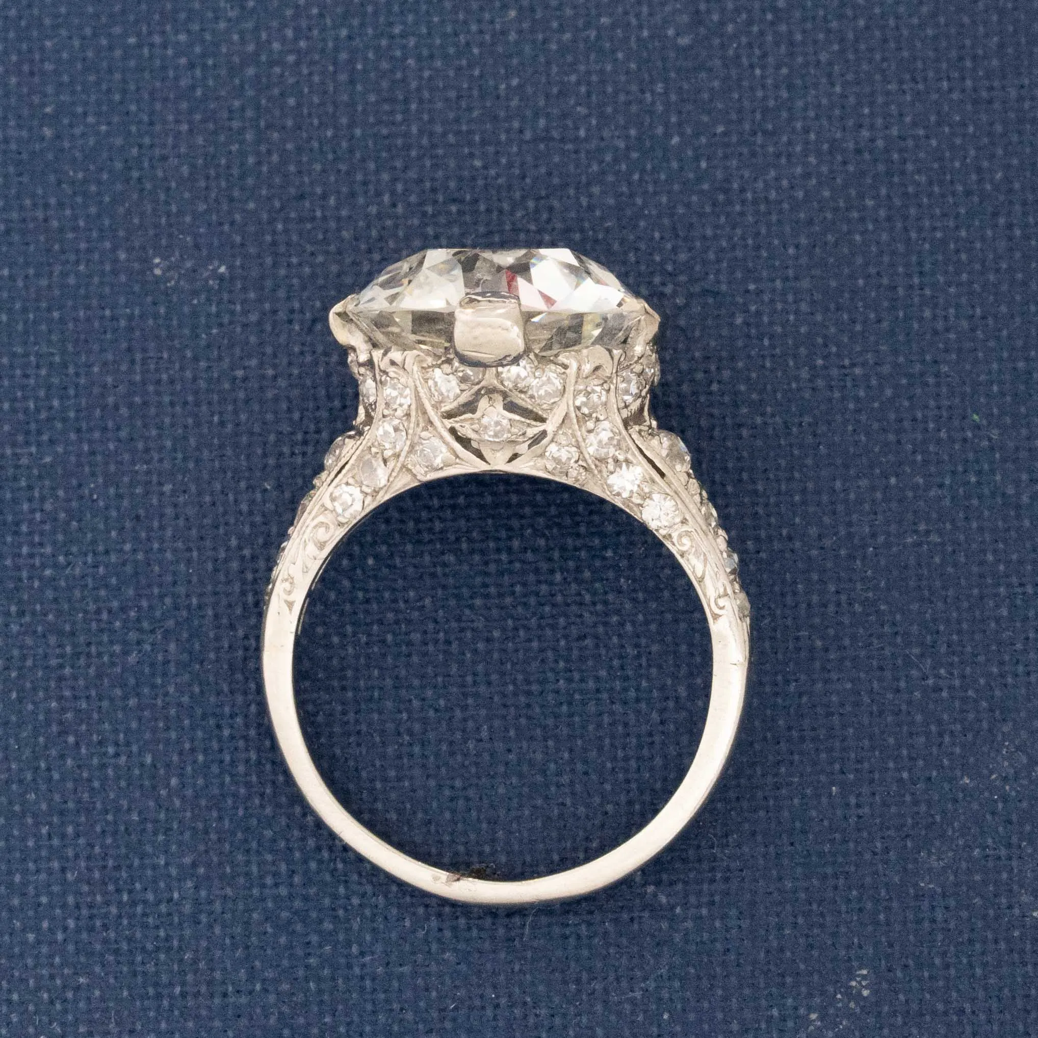 6.51ct Edwardian Old European Cut Diamond Solitaire, GIA I VS2