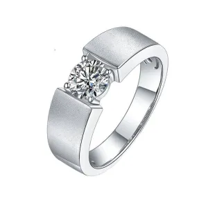 6.5mm Round Diamond Antique Men's Ring