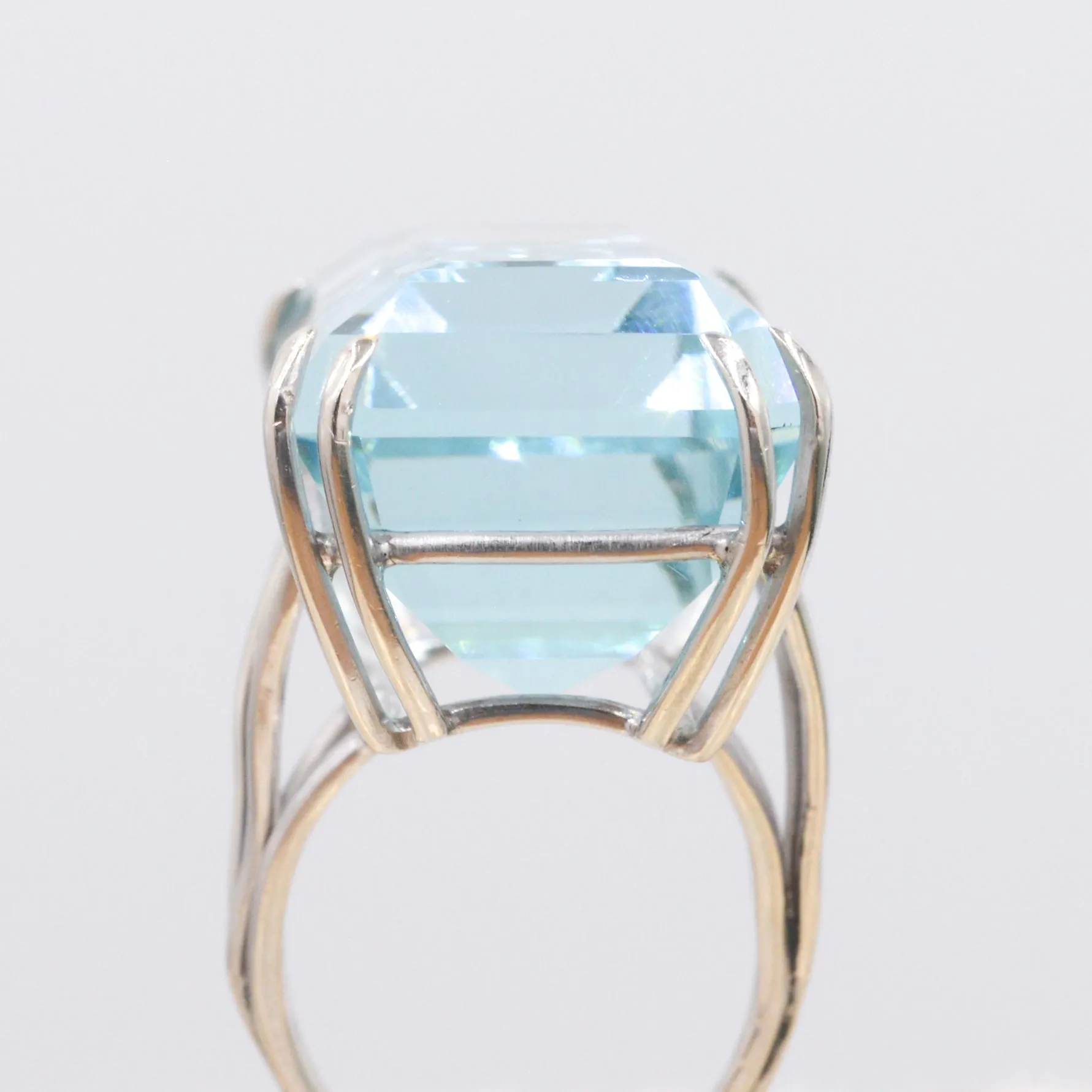 71 Carat Aquamarine Cocktail Ring c1950