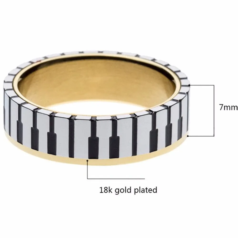 7mm Piano Wedding Band