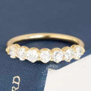 .83ctw Old European Cut Diamond Half-Hoop Band