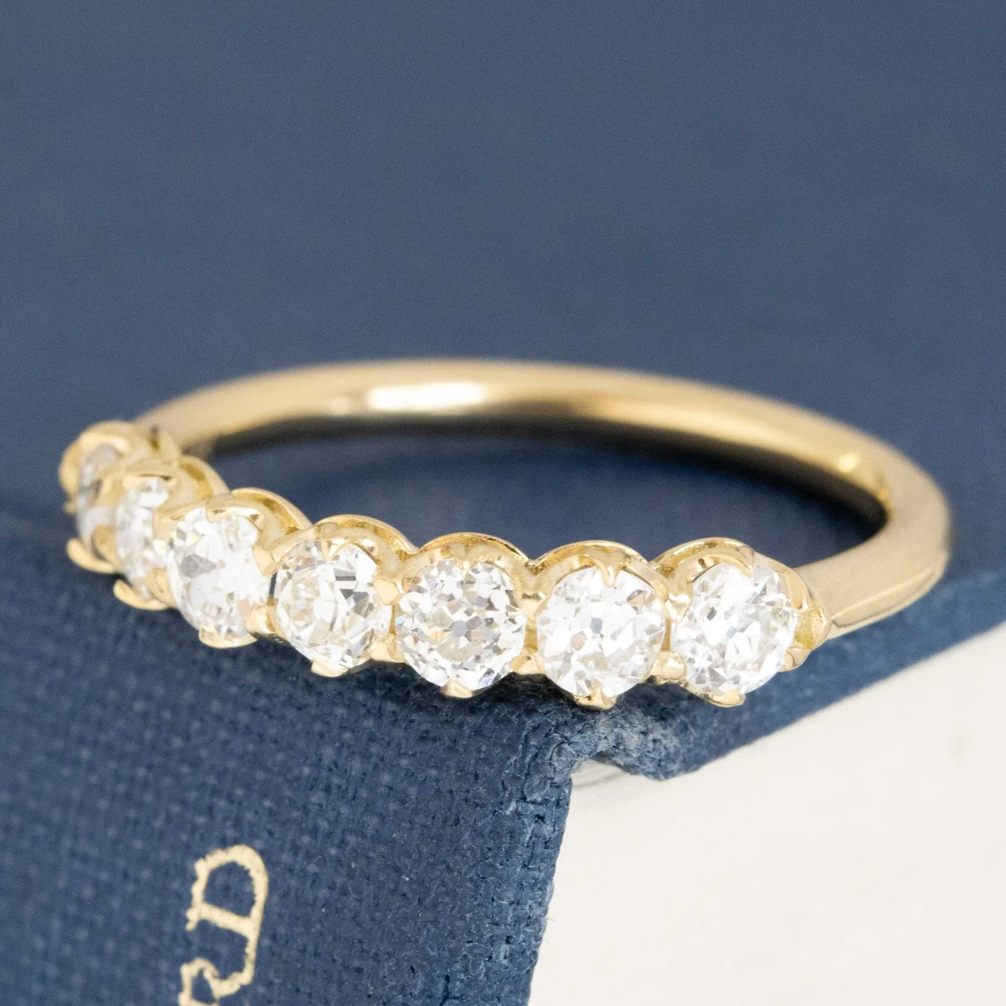 .83ctw Old European Cut Diamond Half-Hoop Band