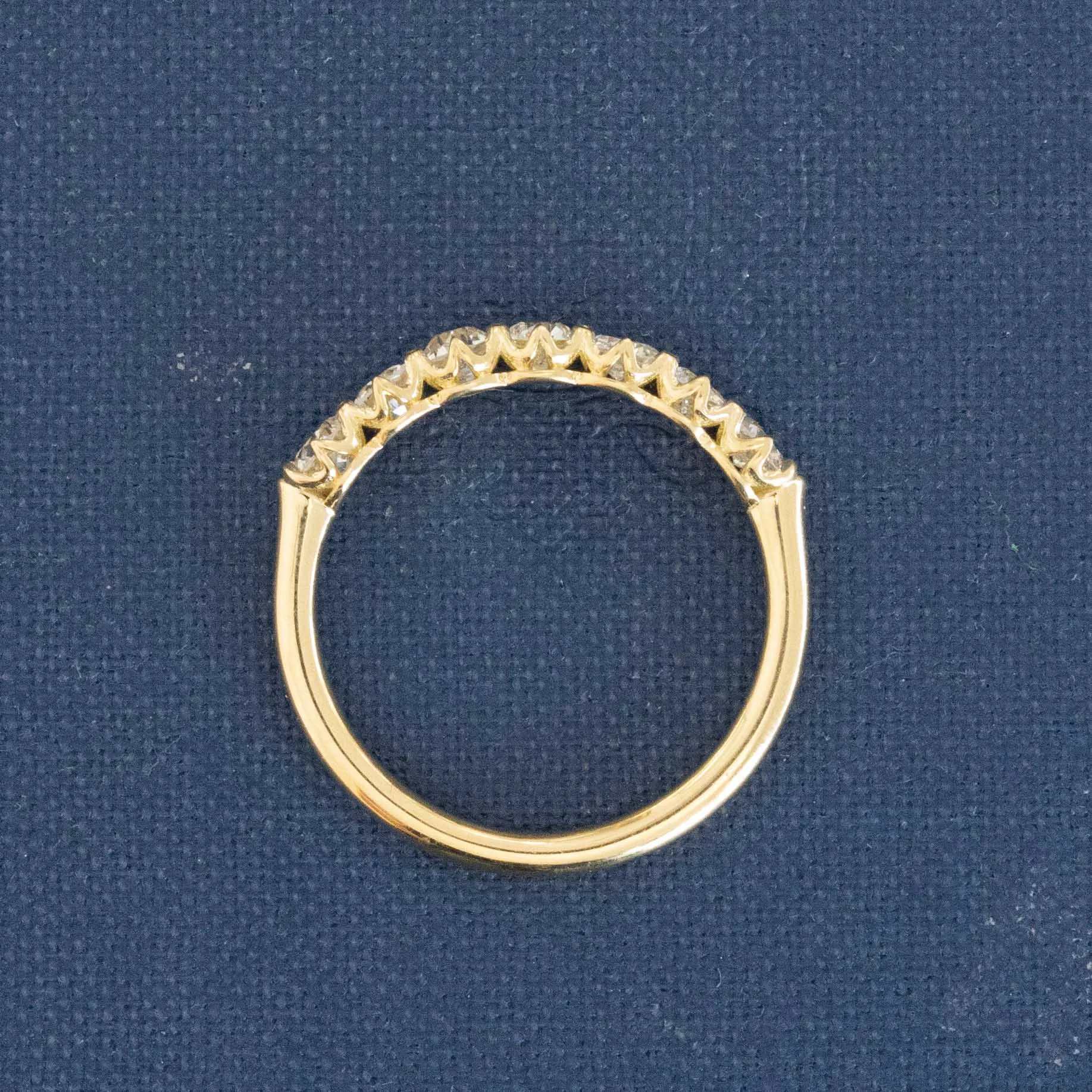 .83ctw Old European Cut Diamond Half-Hoop Band