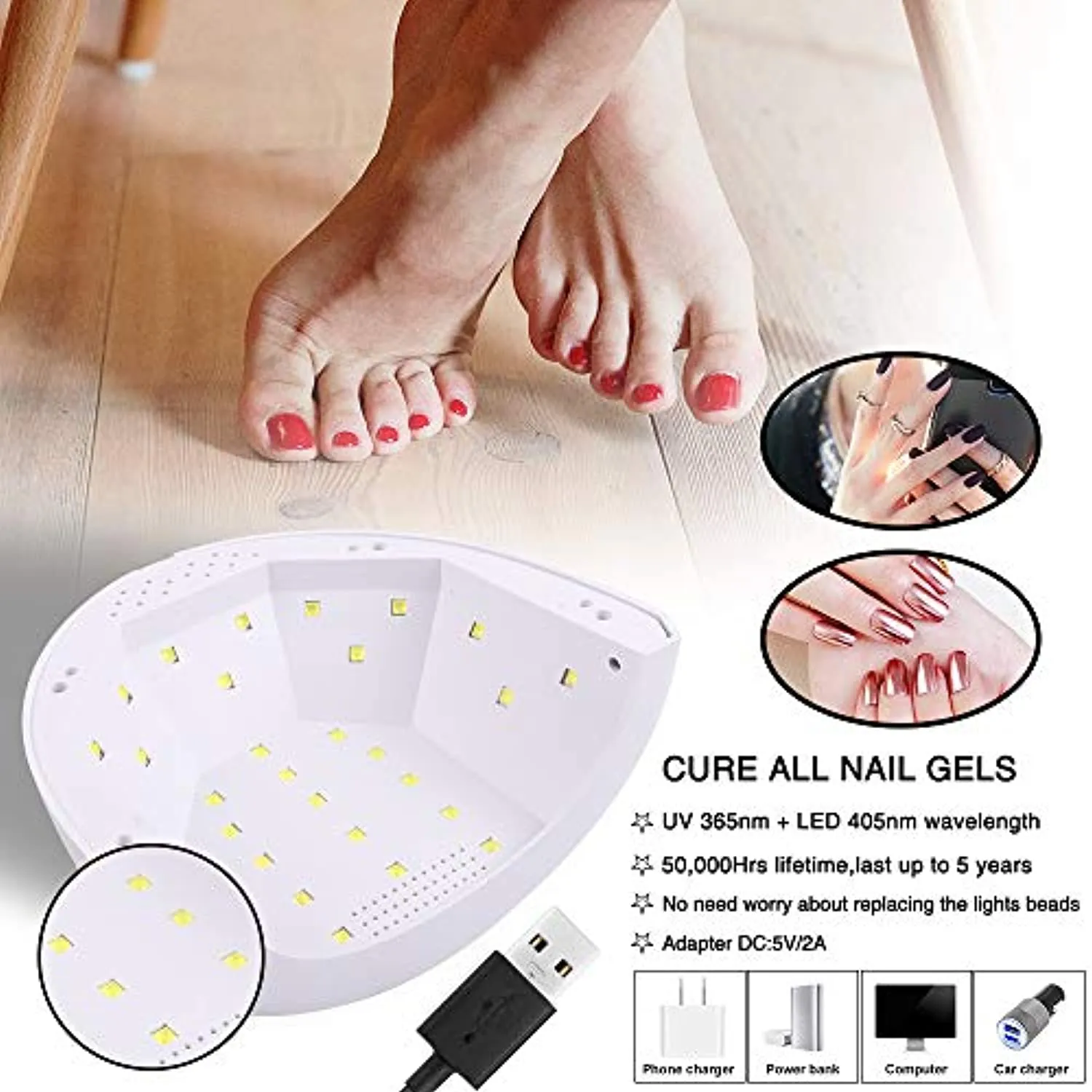 86PCS Portable USB Electric Nail Drill Set Polish Pen File Kit, 48W UV LED Nail Lamp Gel Manicure Dryer Lamp, Acrylic Nail 3D Art Drill Dryer Manicure Supplies, Nail Files Tool Polish Decorating