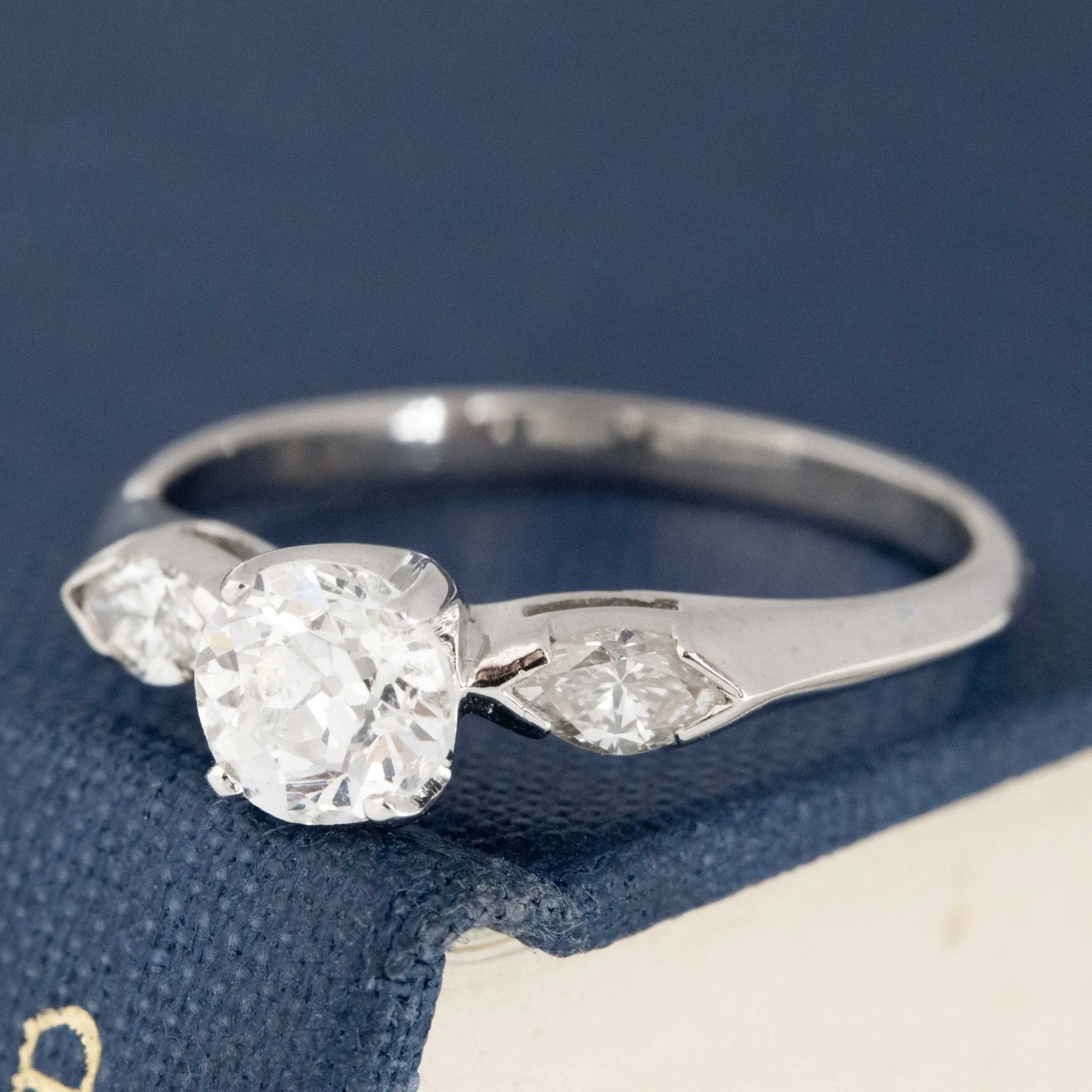 .88ct Old European Cut Diamond Ring, GIA F SI2