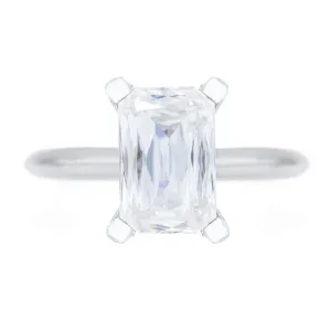 A Cute Cut Heirloom FAB Moissanite 4 Prongs FANCY Solitaire Ring