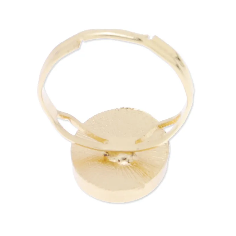 Adjustable ring with 10x14mm oval Bezel,Zinc alloy filled,gold finished,20pcs/lot