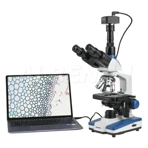 Albenth 40X-2500X Professional LED Brightfield Trinocular Digital Biological Microscope With 8MP USB Camera