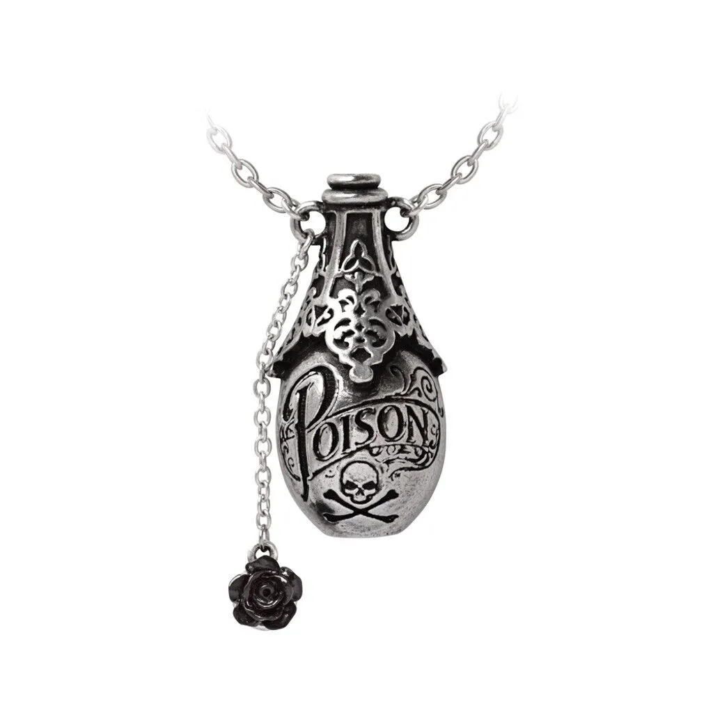 Alchemy Gothic P940 Lucrezia's Fix Necklace Pendant Potion Rose Cork  Halloween