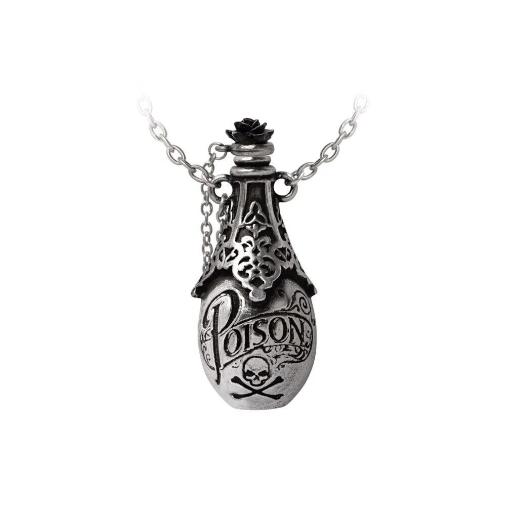 Alchemy Gothic P940 Lucrezia's Fix Necklace Pendant Potion Rose Cork  Halloween