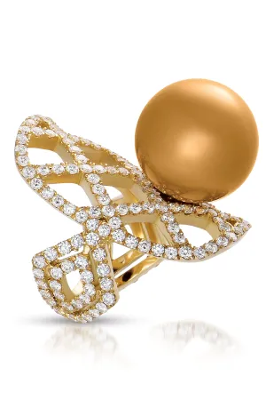 Alice K Golden Pearl Ring