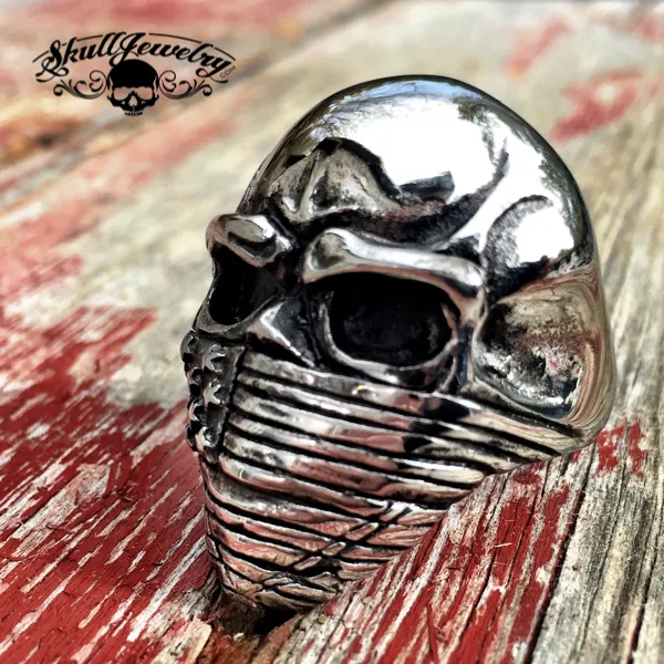 American Flag Skull Ring (#445)
