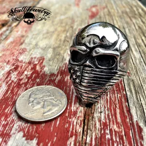 American Flag Skull Ring (#445)