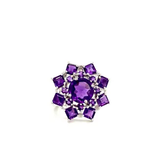 Amethyst Ring in .925 Sterling Silver - KSR 18511