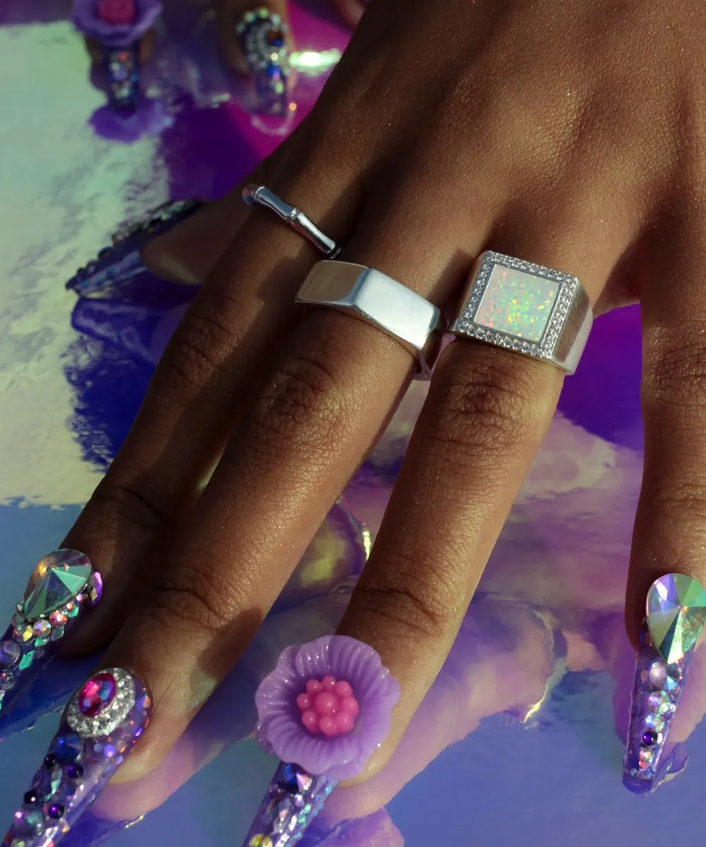 Amir Opal Square Signet Ring