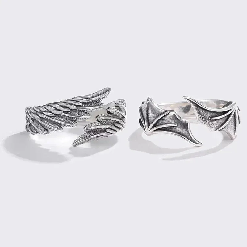 Angel/Demon Wings Couple Rings