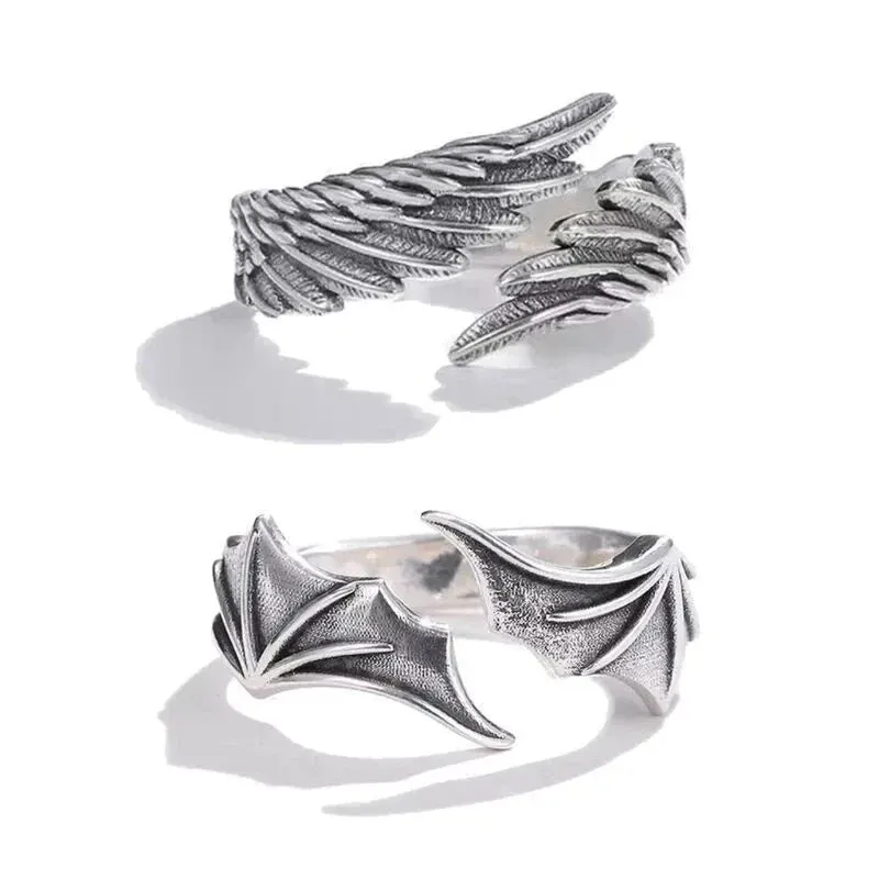 Angel/Demon Wings Couple Rings