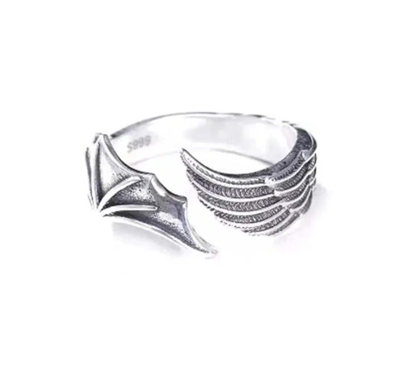 Angel/Demon Wings Couple Rings