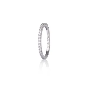 Anniversary Ring in White Gold with Diamonds