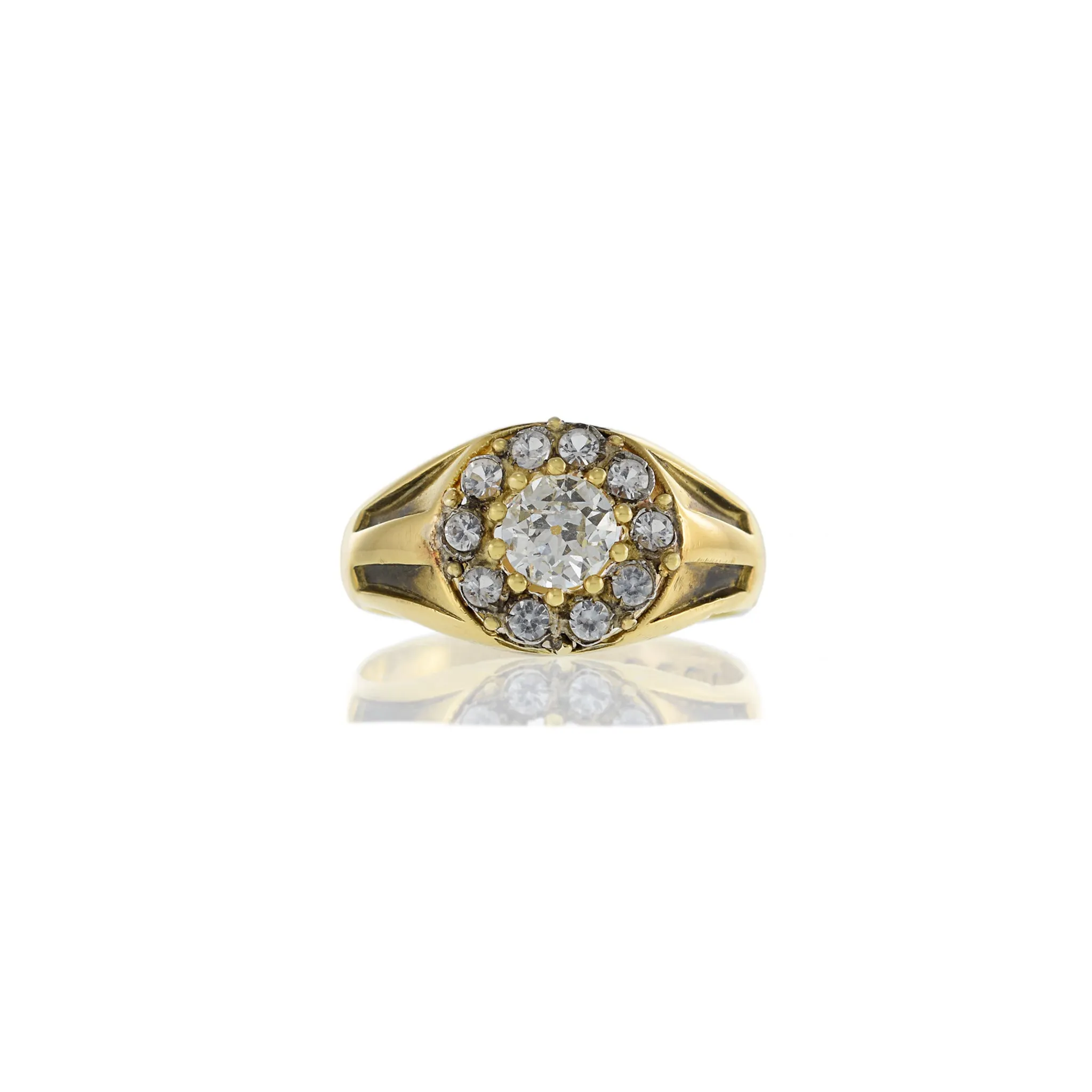 Antique 18KT Yellow Gold Diamond Ring