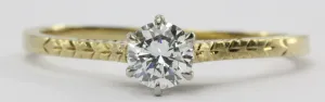 Antique Ostby & & Barton 14K Gold .32 Carat Diamond Engagement Ring
