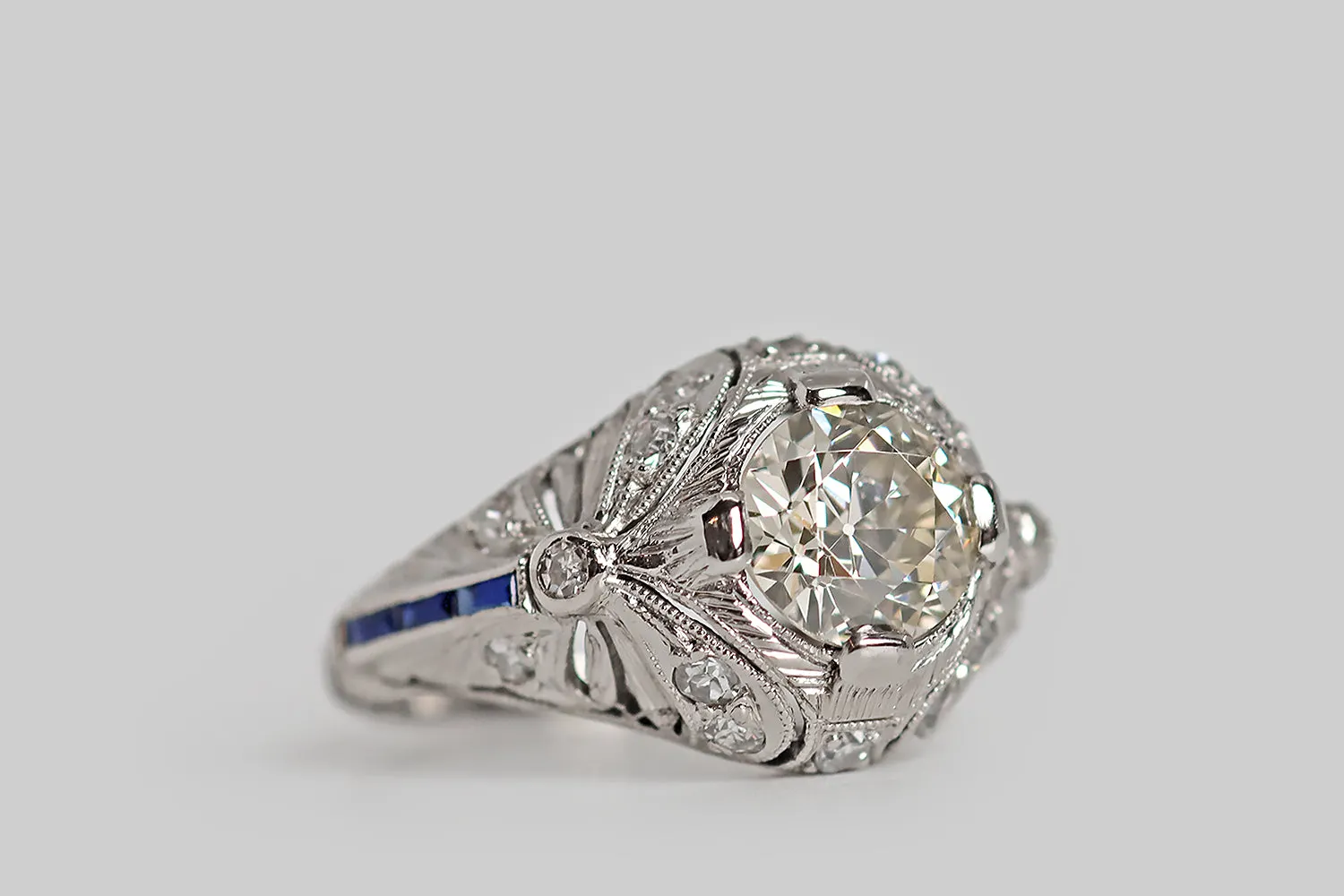 Art Deco 1.16ct OEC Diamond Engagement Ring