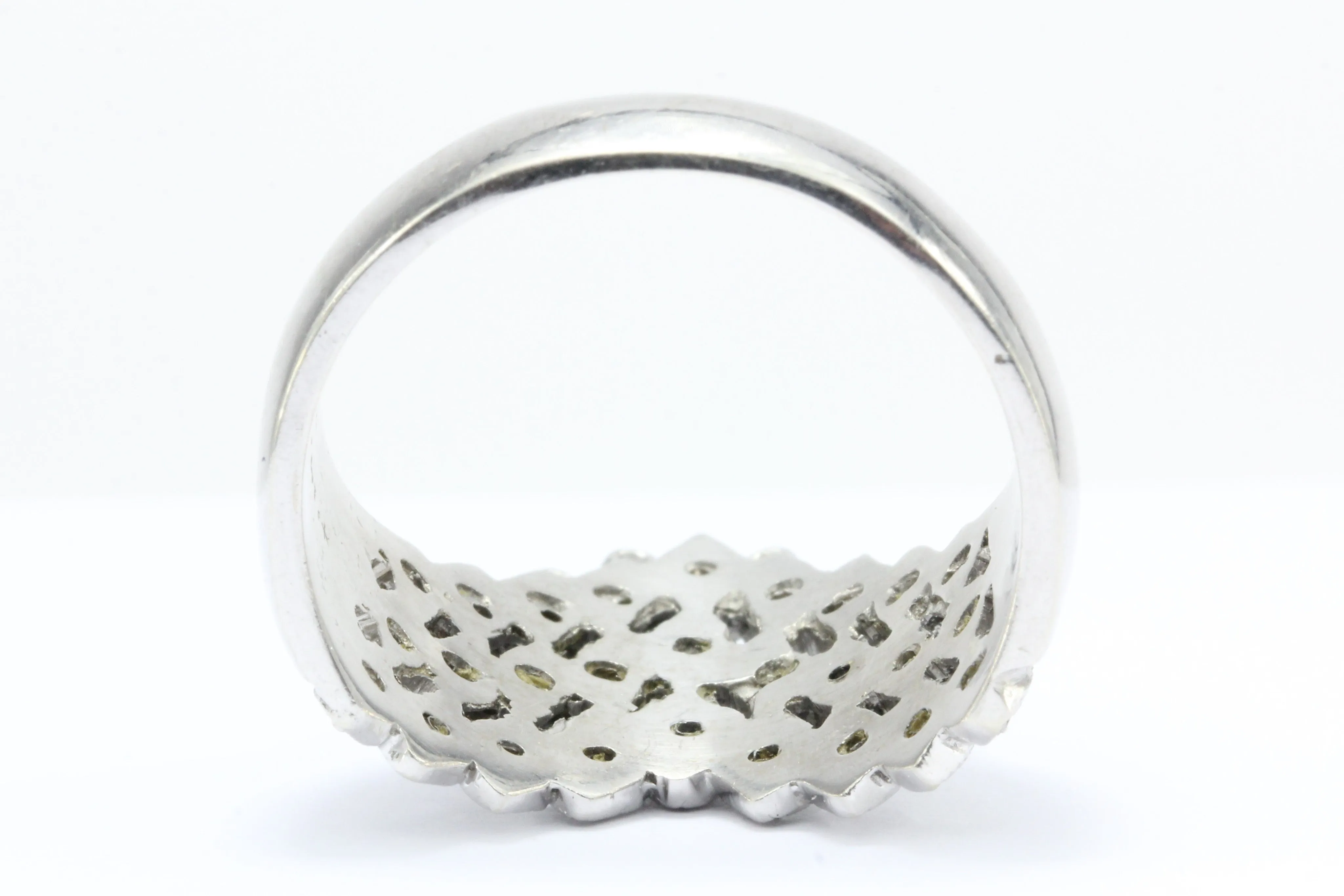 Art Deco 14K White Gold 1 CTW Diamond Waterfall Ring Circa 1930