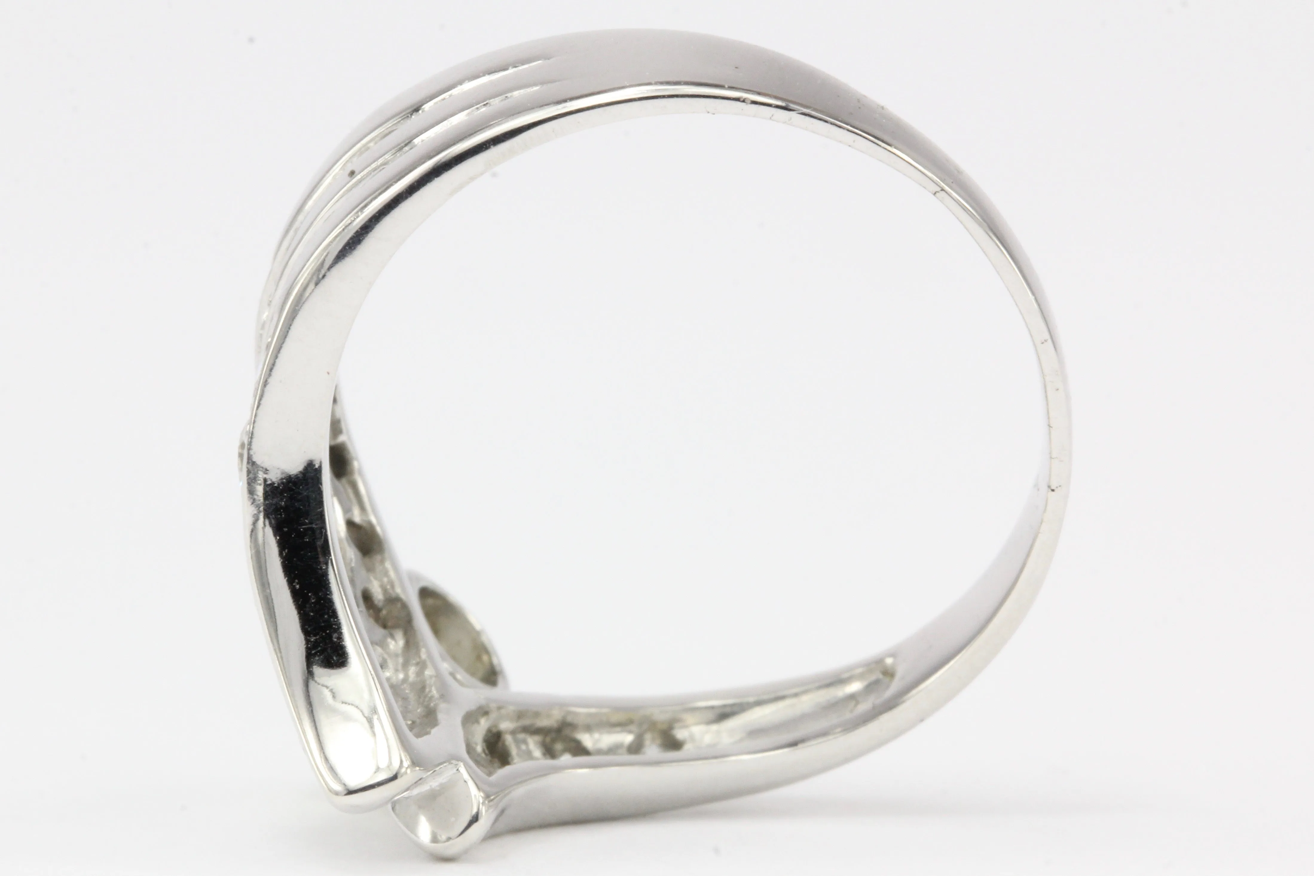 Art Deco 14K White Gold 1.05 CTW Diamond Ring Size 8