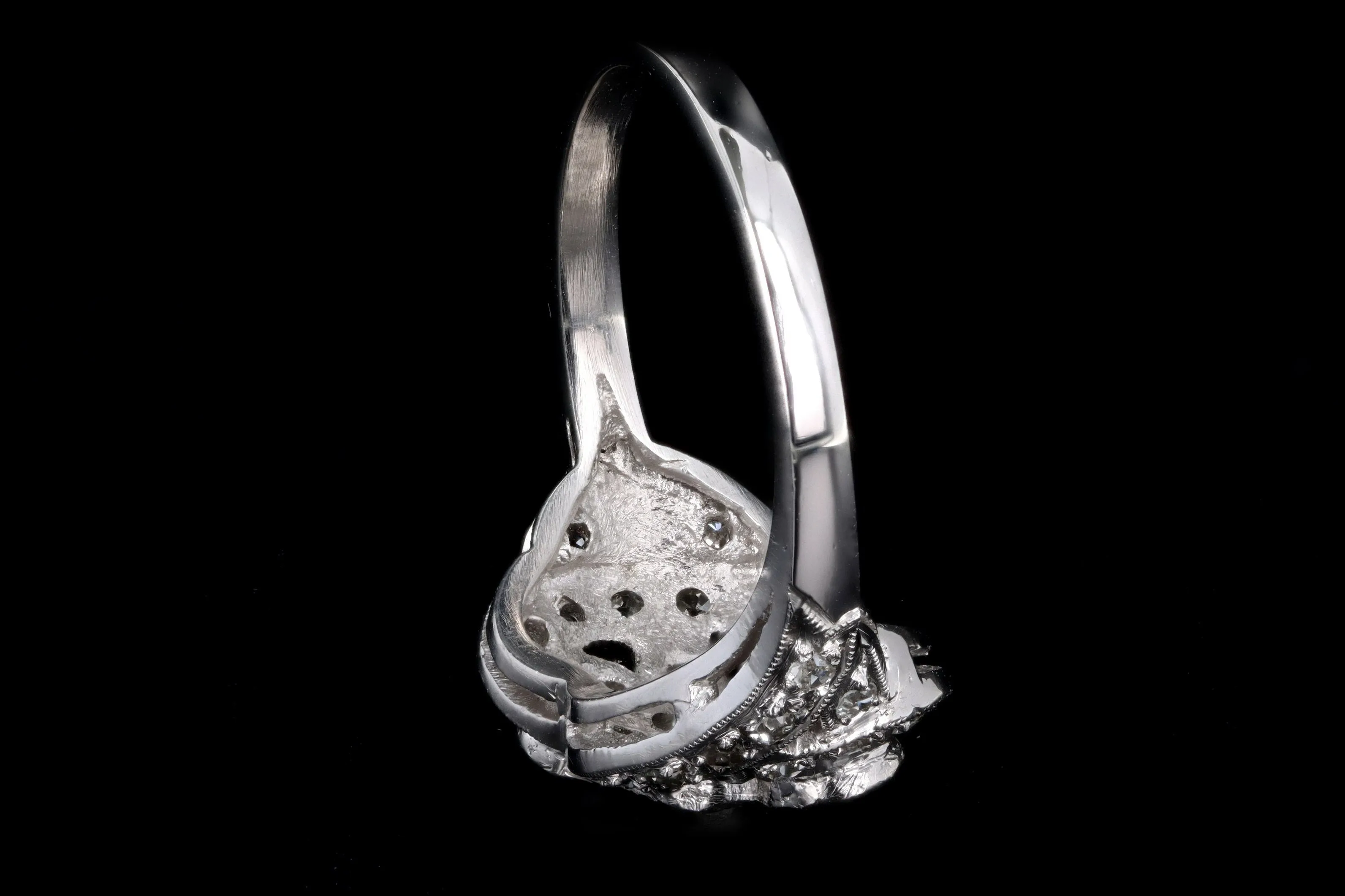 Art Deco Platinum .75 Carat Total Weight Old European Diamond Ring