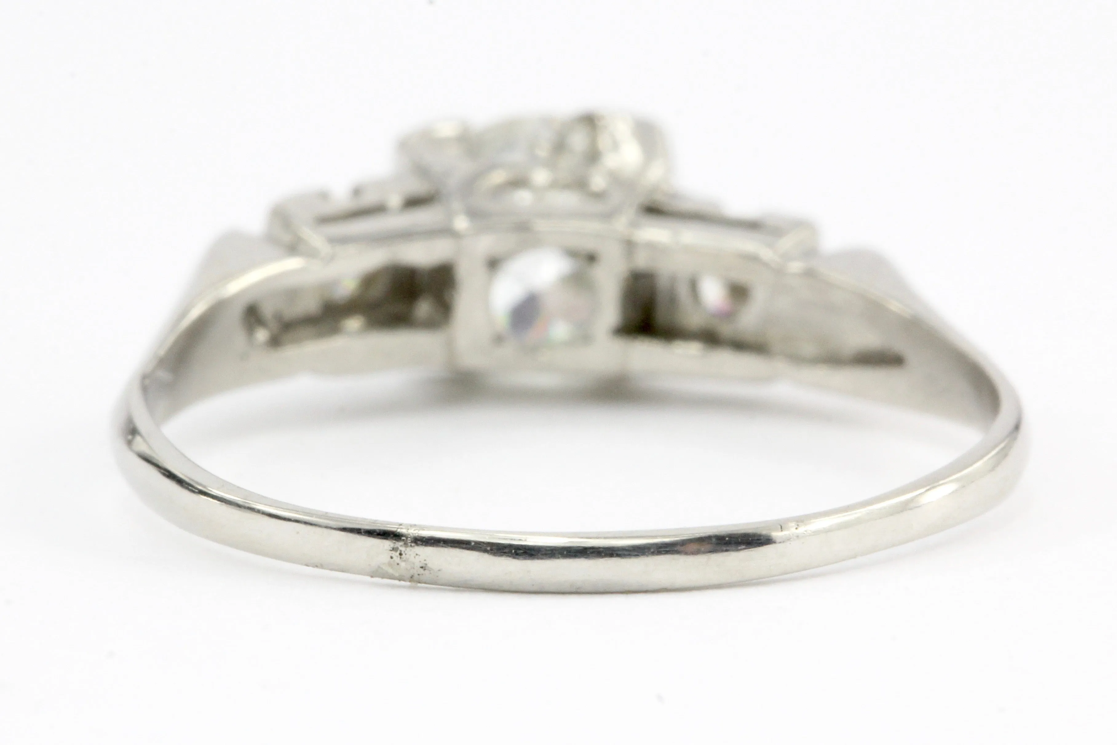 Art Deco Platinum Old European Cut Diamond Engagement Ring c.1930's