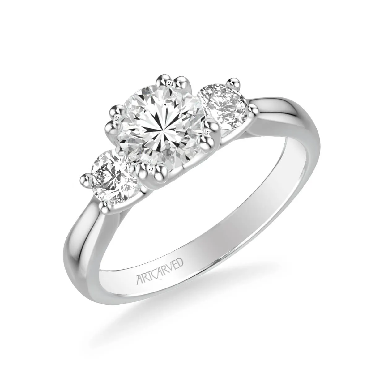 Artcarved "Amanda" Three Stone Diamond Engagement Ring