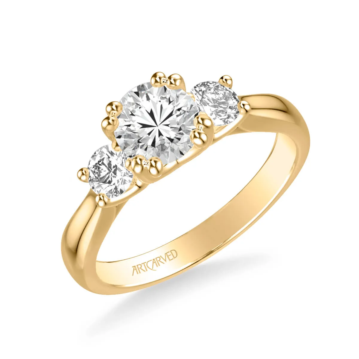 Artcarved "Amanda" Three Stone Diamond Engagement Ring